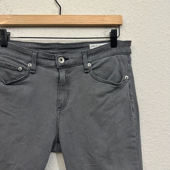 RAG & BONE Cate Jeans Alma Mid Rise Ankle Skinny Frayed Chewed Hem - Picture 6 of 15